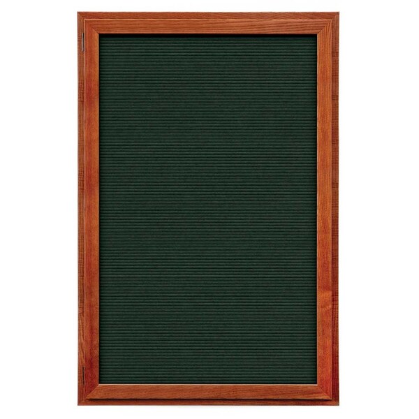 Outdoor Enclosed Combo Board, 72"x36", Black Frame/Black Porc & Surf